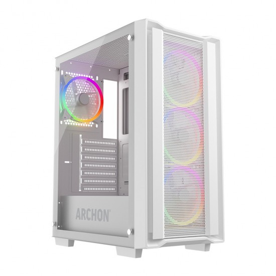 Archon FURY Mesh Panel Pro GAMING Oyuncu Kasası (4x120mm Fan) - Beyaz